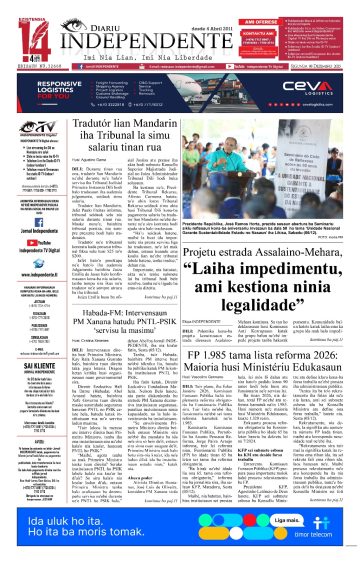 Edisaun 08 Dezembru 2025